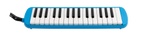 Mano Percussion Melodica 32-note F3-C6 blue, portable musical instrument with keys, designed for music players and enthusiasts.