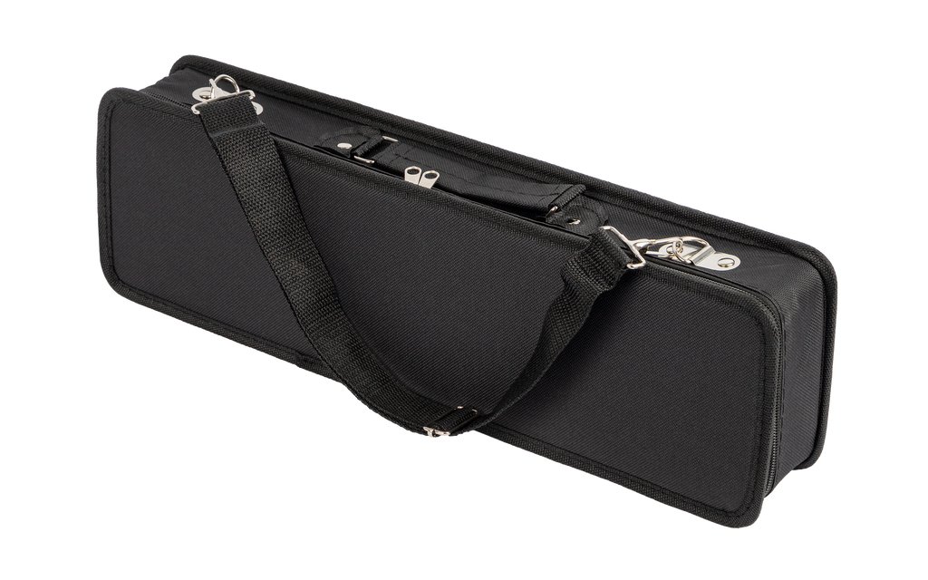 Blue Mano Percussion Melodica with 32 keys from F3 to C6, shown inside a protective case, ideal for musical performance and practice.