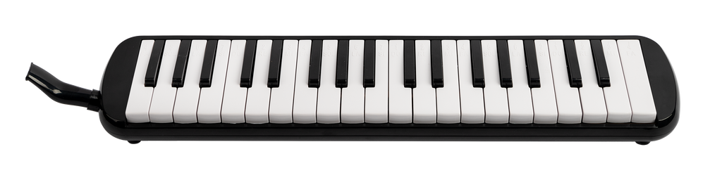 Mano Percussion Melodica 37-note black melodica with F3-F6 range, shown in a close-up image.