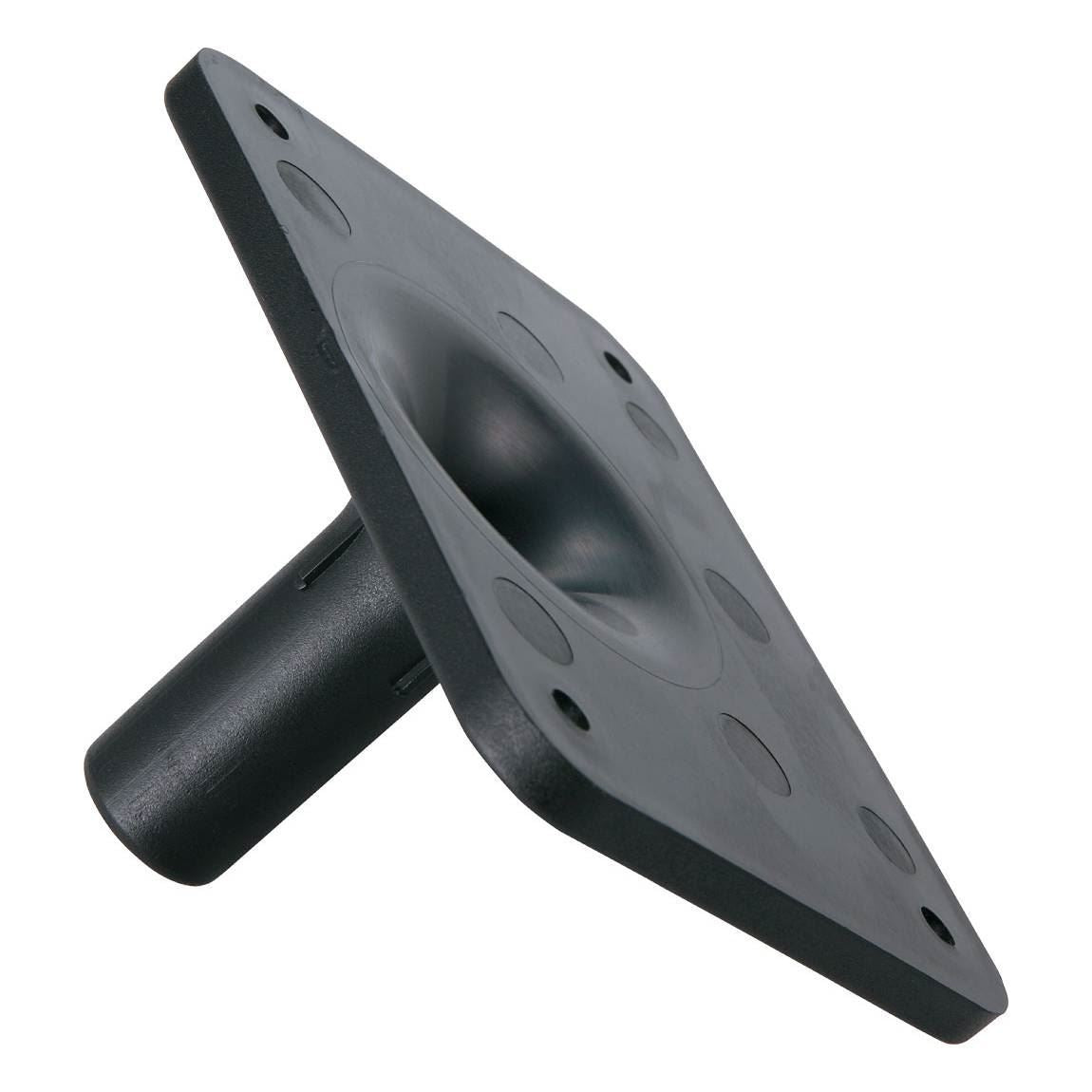 Roland MDP7 mounting plate for electronic drum modules, showing its sturdy metal construction and mounting holes.