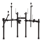 Roland MDSCOM compact drum stand for electronic drums, showing adjustable metal frame with rubber grips and mounting hardware.