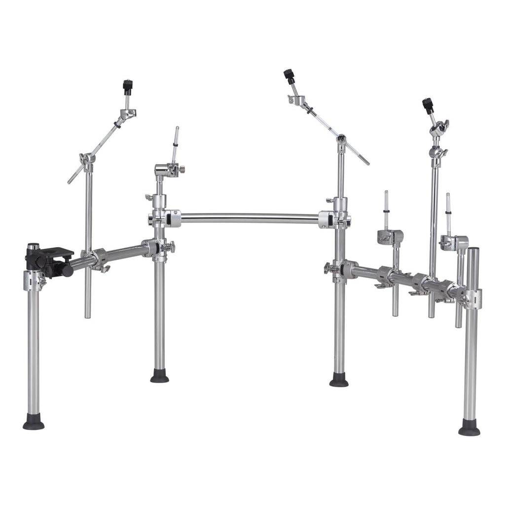 Roland MDS-STAGE drum rack for TD-50KVX and TD-50KV V-Drums, showcasing sturdy design and adjustable components.
