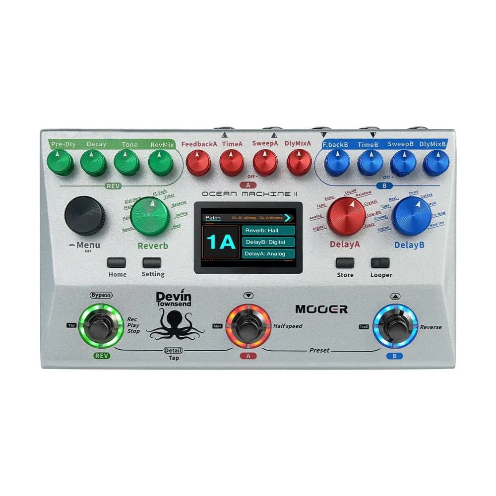 Mooer Ocean Machine II Delay Reverb & Looper Effects Pedal