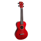 Mahalo Hano Series Concert Ukulele - Transparent Wine Red