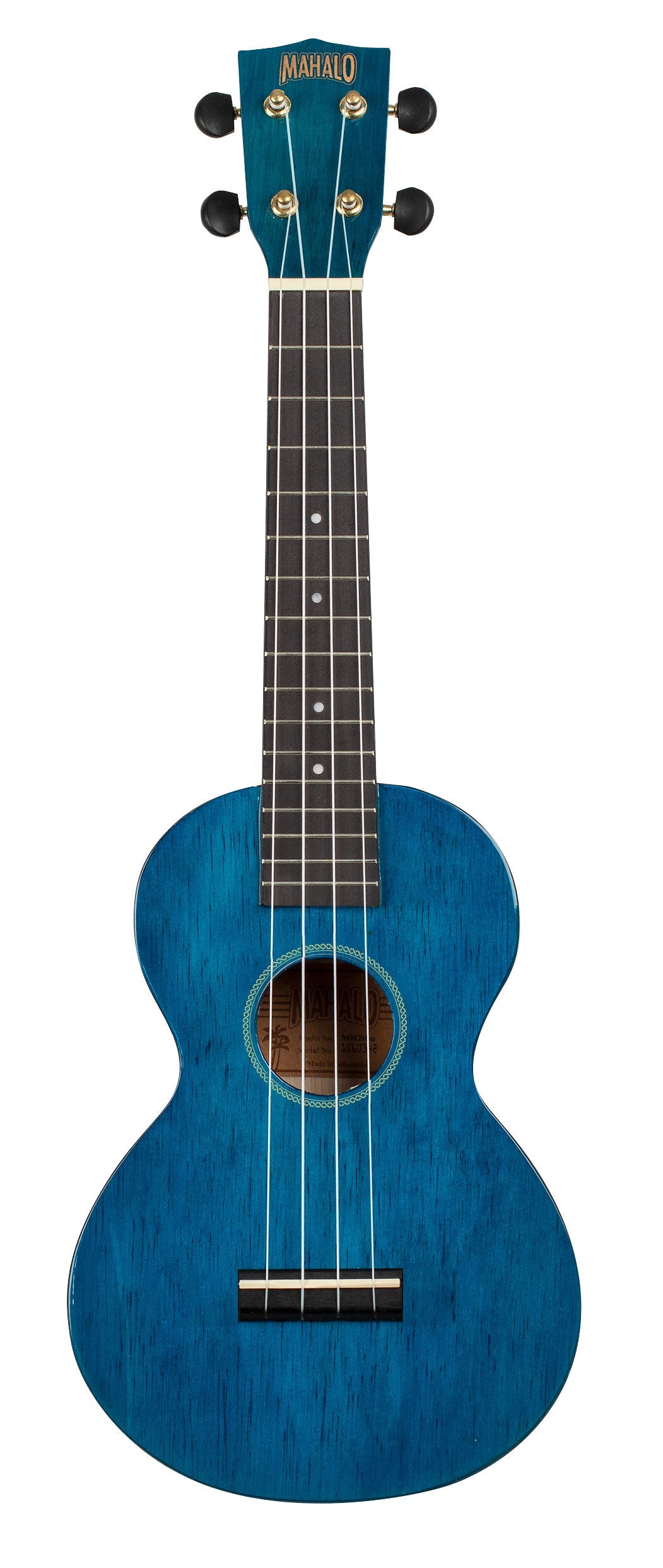 Mahalo Hano Series Concert Ukulele - Transparent Blue