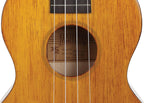 Mahalo Hano Series MH3 tenor ukulele in vintage natural wood finish, showing soundhole and detailed fretboard.