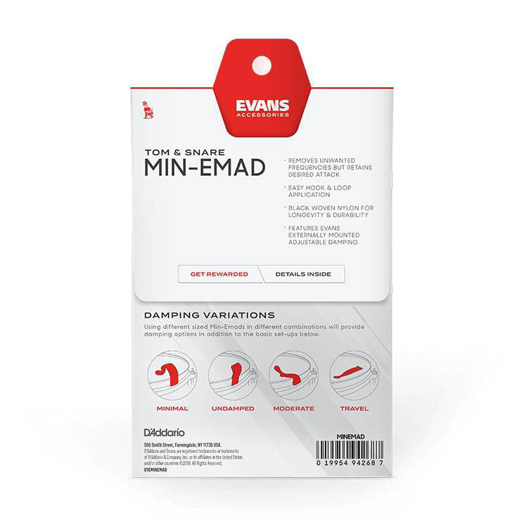 Evans MINEMAD Tom and Snare Damping