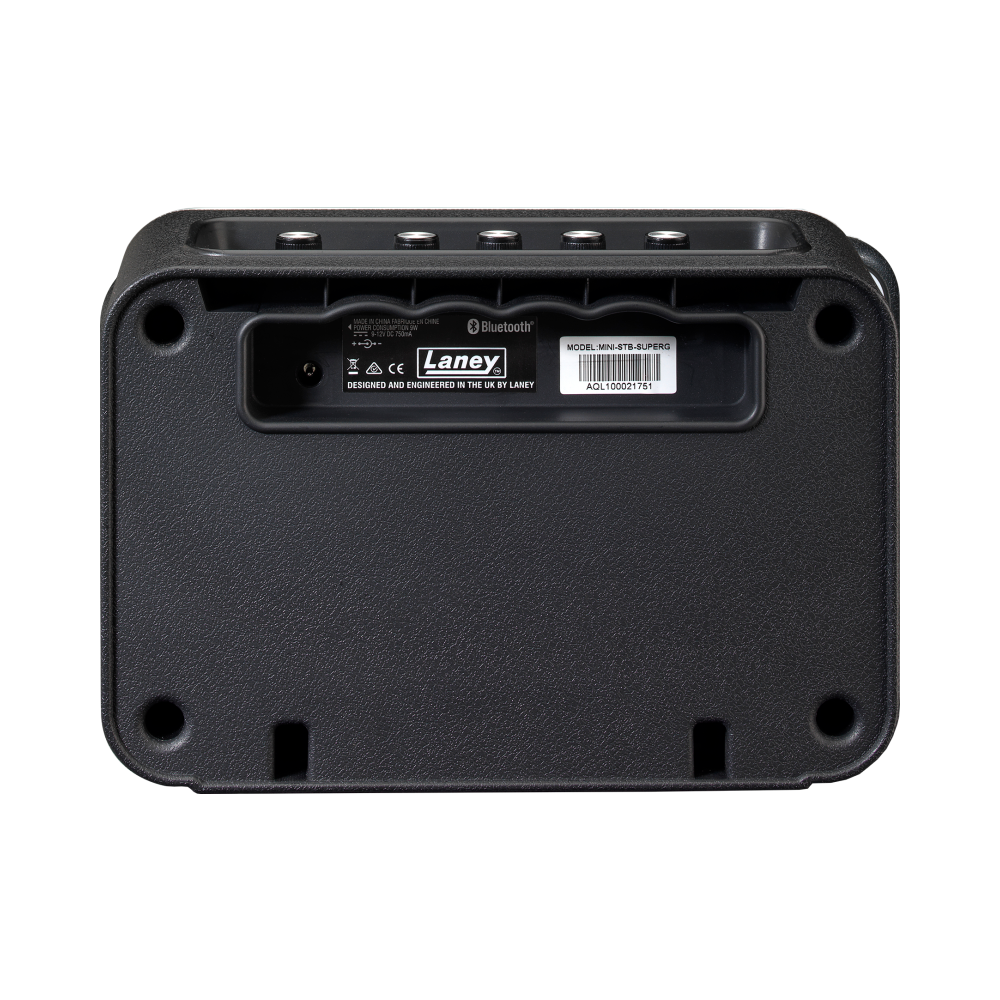 Laney Mini Supergroup 2x3 Watt stereo guitar amplifier with compact design and control knobs on top.