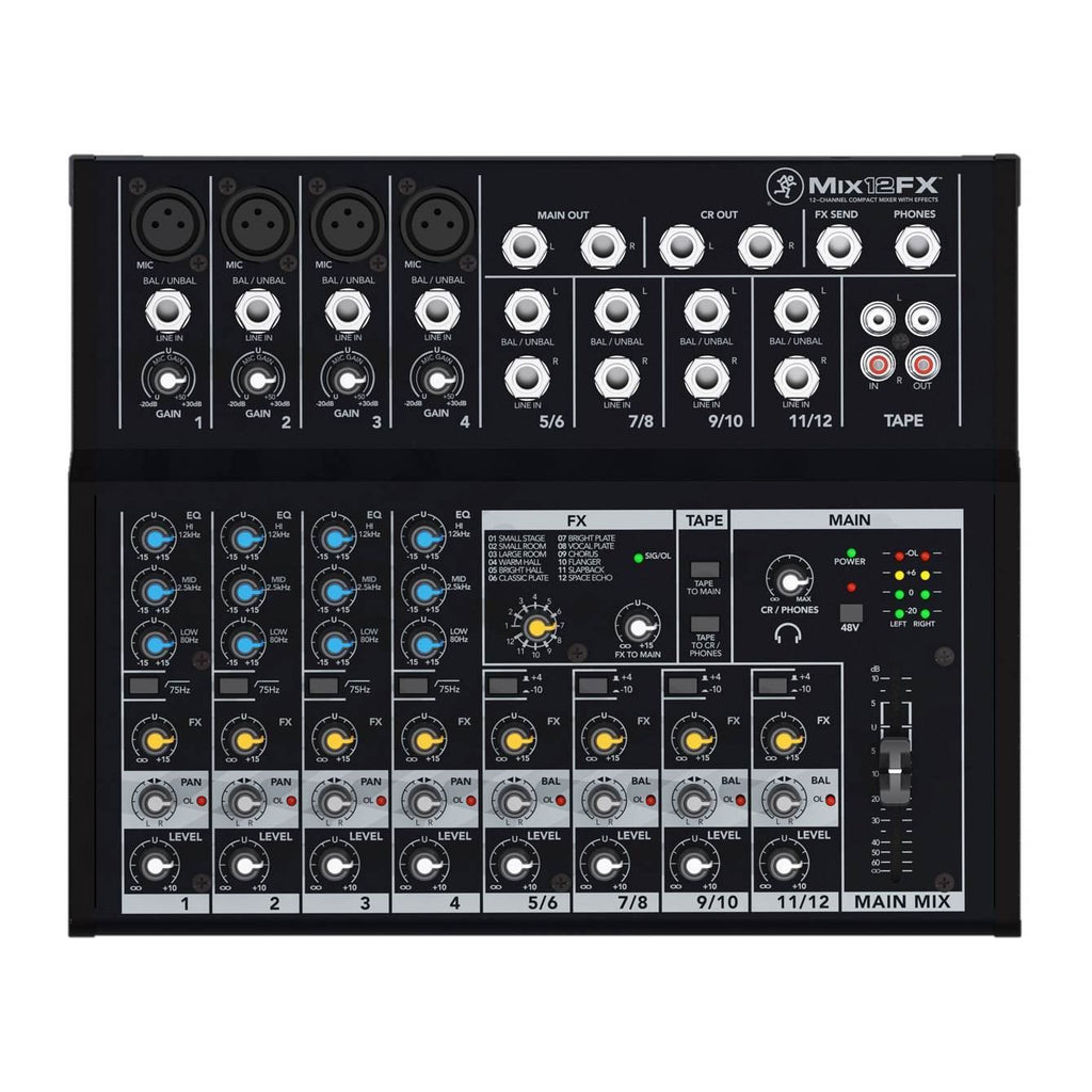 Mackie MIX12FX 12-Channel Compact Mixer with FX