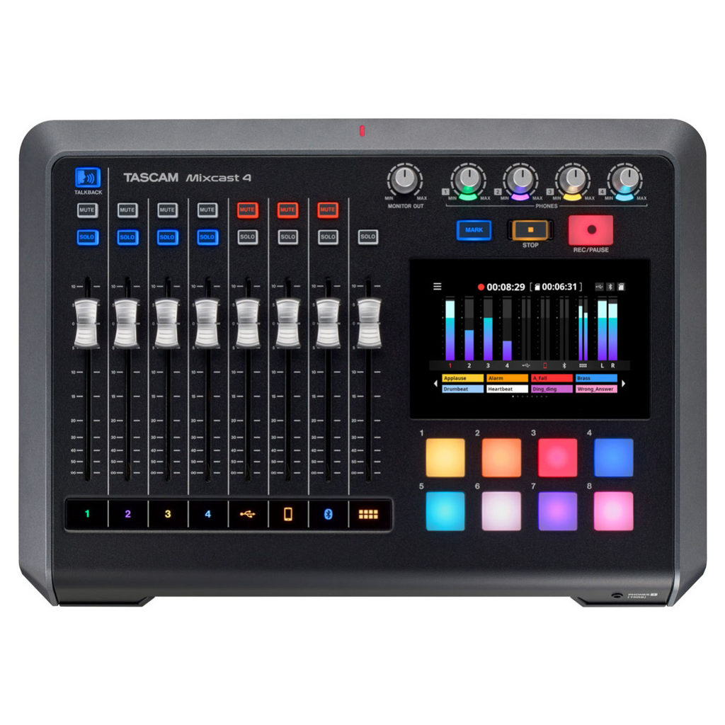 Tascam Mixcast 4 Podcast Mixer with Recorder and USB Interface