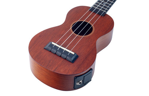 Mahalo MJ1VTTBR Java Series Soprano Ukulele in Transparent Brown with Pickup