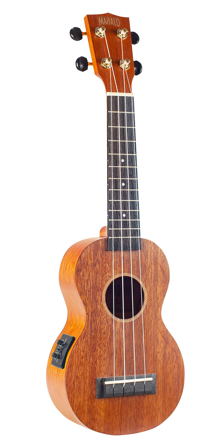 Mahalo MJ1VTTBR Java Series Soprano Ukulele in Transparent Brown with Pickup