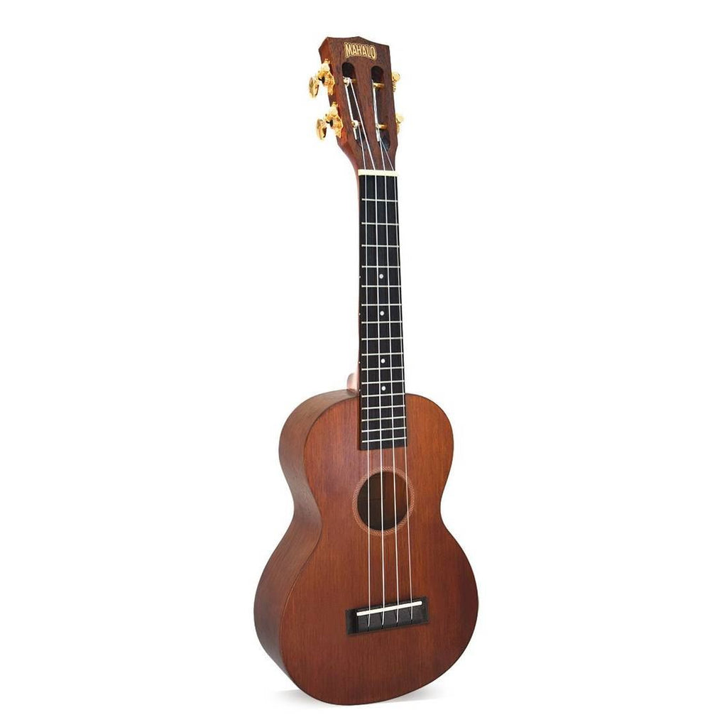 Mahalo MJ2TBRK Java Series Concert Ukulele with Essentials Accessory Pack in Transparent Brown