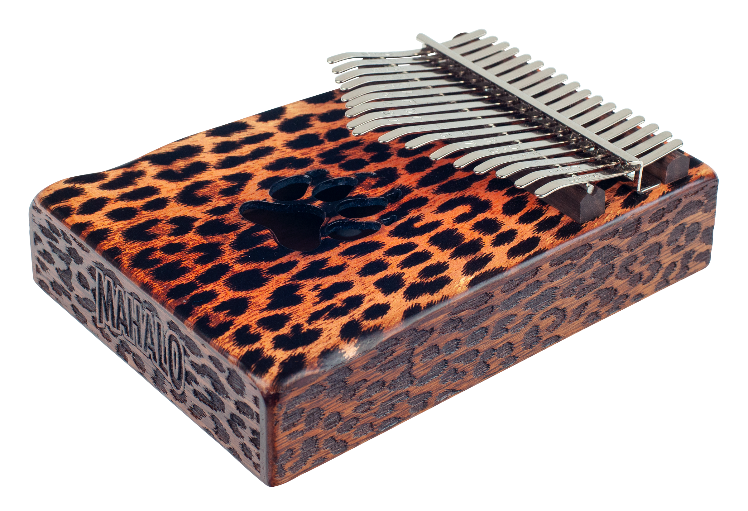 Mahalo Trembesi Wood 17-Key Kalimba - Cheetah