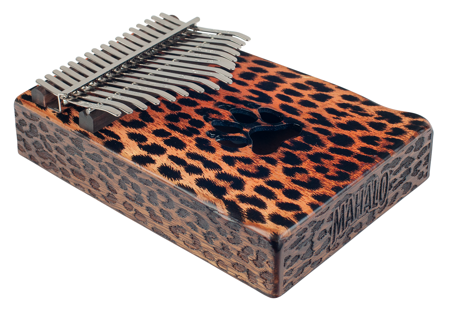 Mahalo Trembesi Wood 17-Key Kalimba - Cheetah
