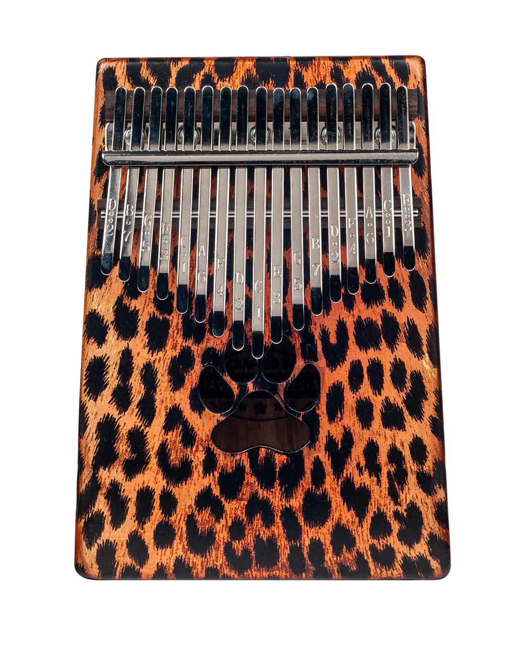 Mahalo Trembesi Wood 17-Key Kalimba - Cheetah
