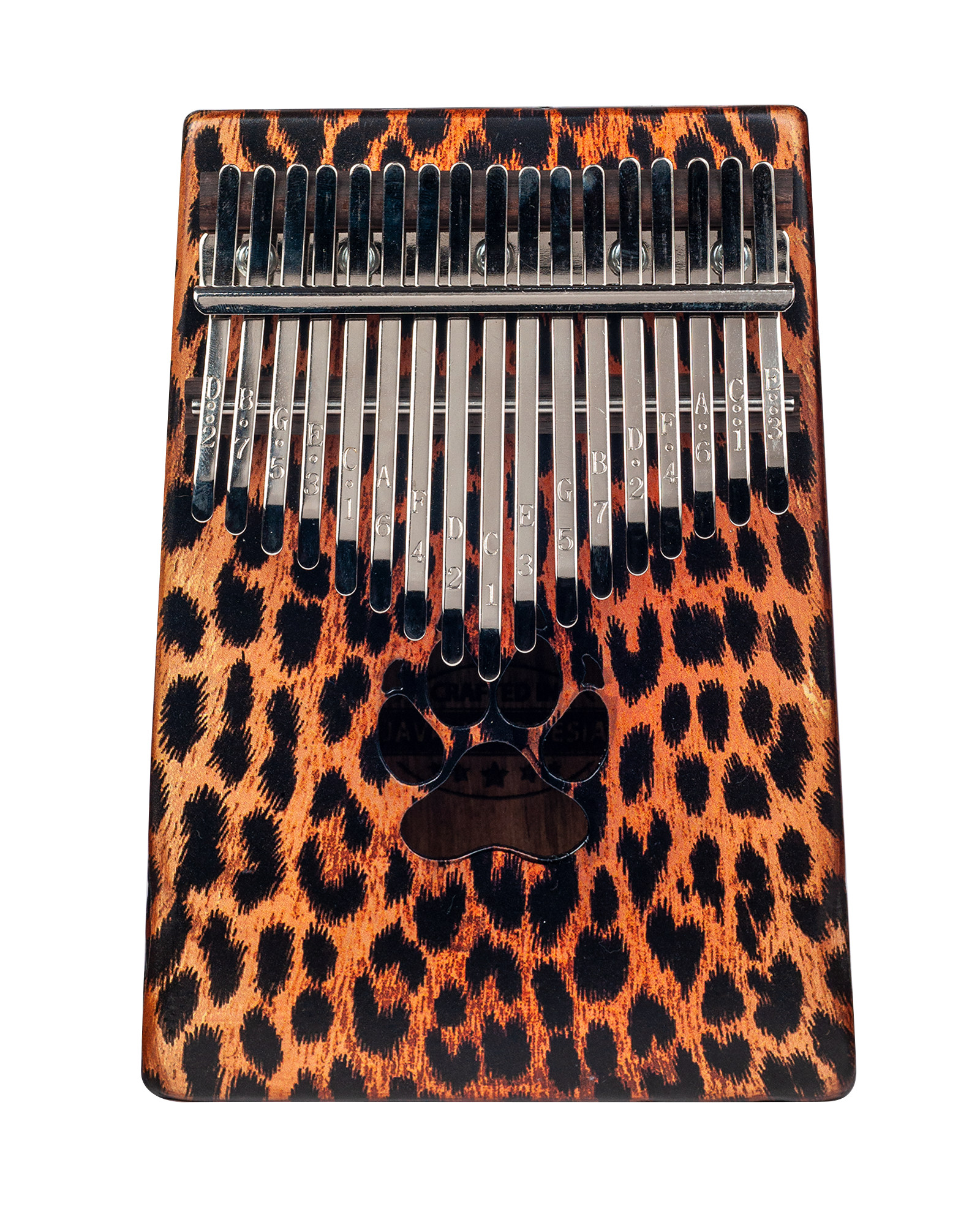 Mahalo Trembesi Wood 17-Key Kalimba - Cheetah
