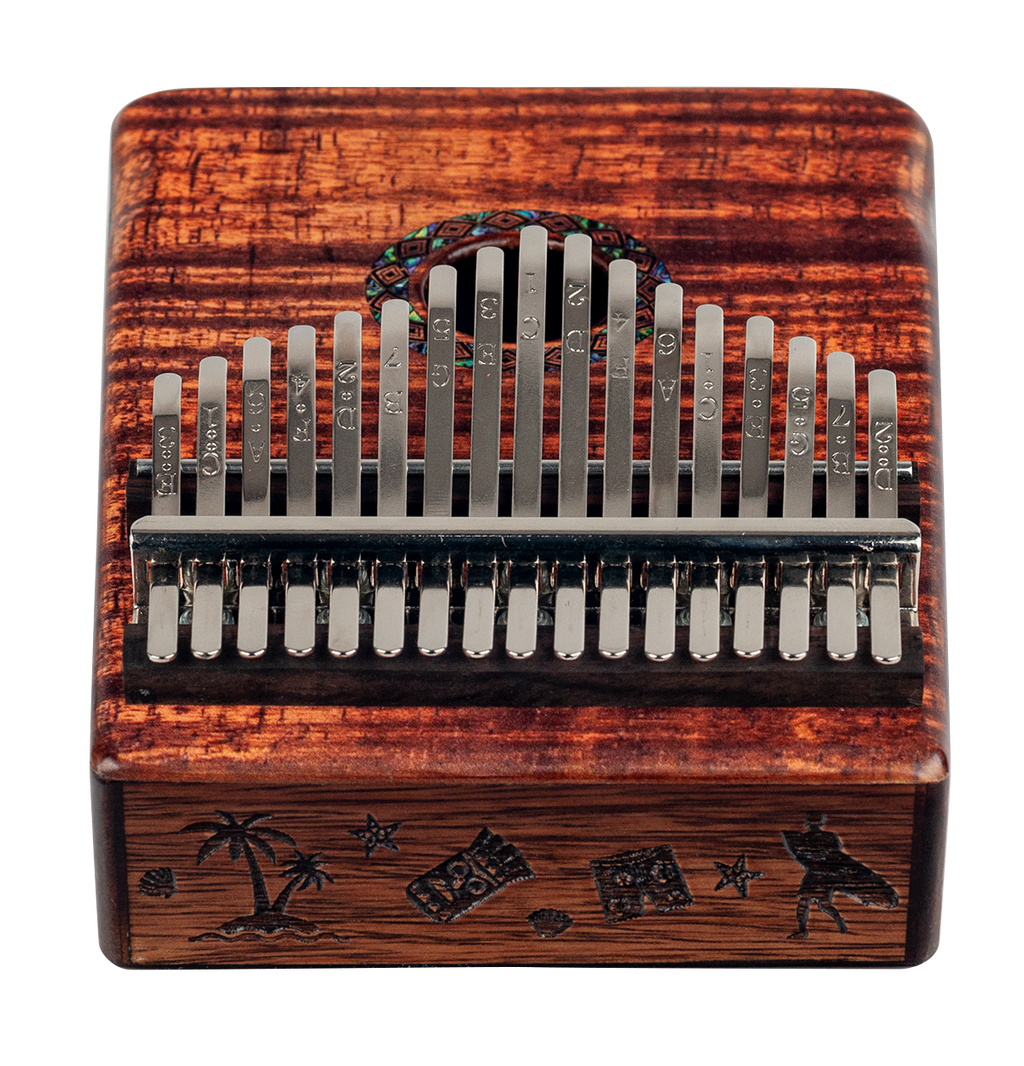 Mahalo Solid Trembesie Wood Flame Koa Kalimba