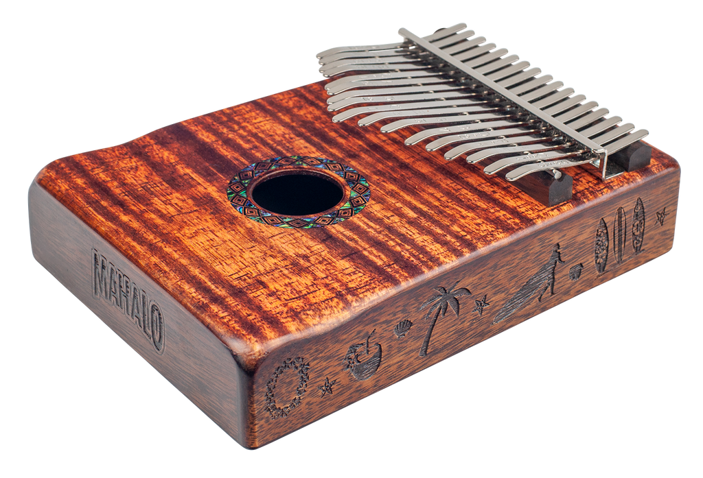 Mahalo Solid Trembesie Wood Flame Koa Kalimba
