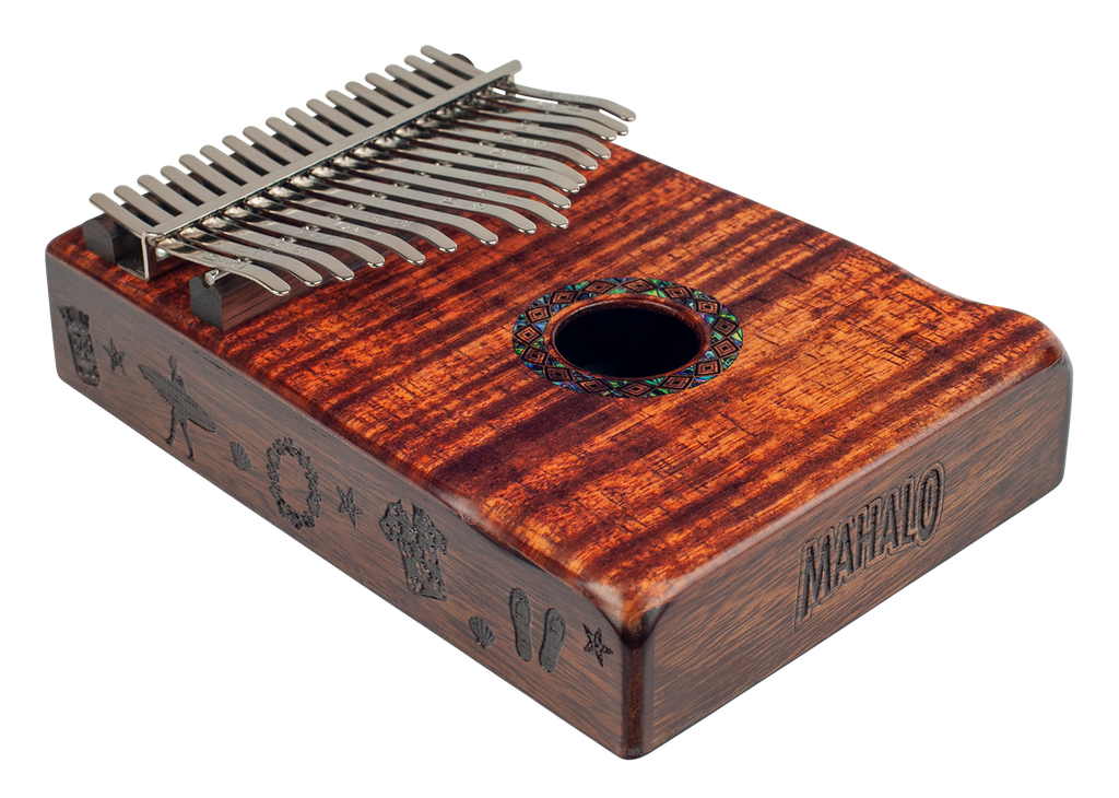 Mahalo Solid Trembesie Wood Flame Koa Kalimba