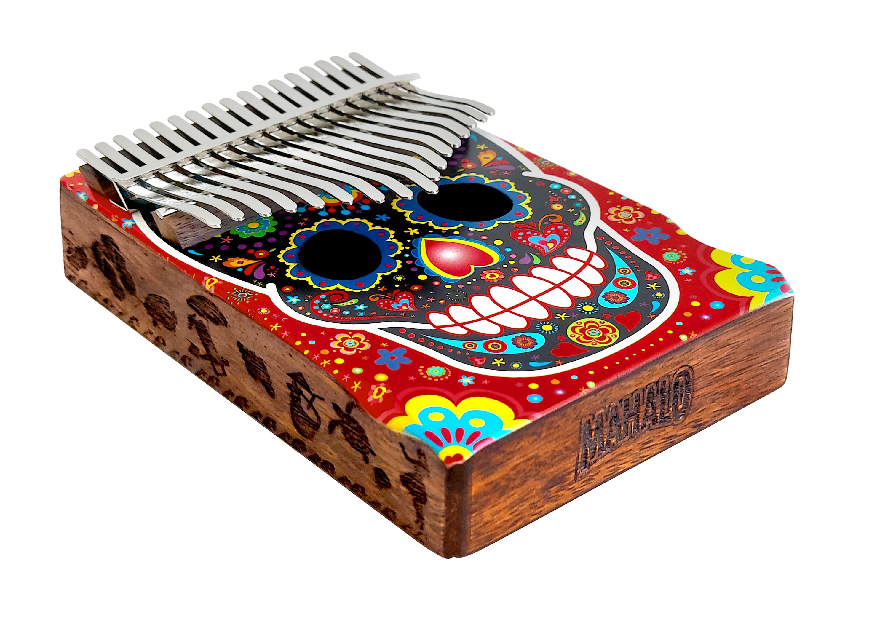 Mahalo Trembesi Wood 17-Key Kalimba - Skull