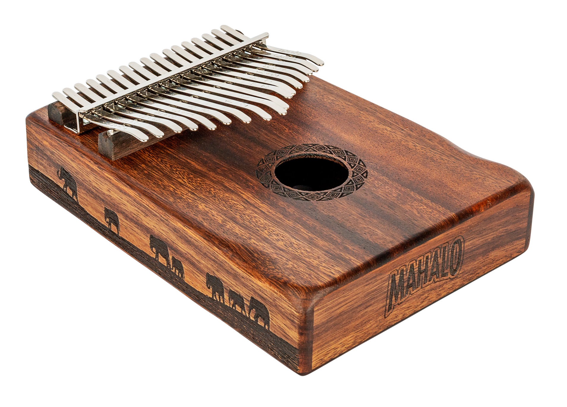 Mahalo Solid Trembesie Wood Traditional African Landscape Kalimba