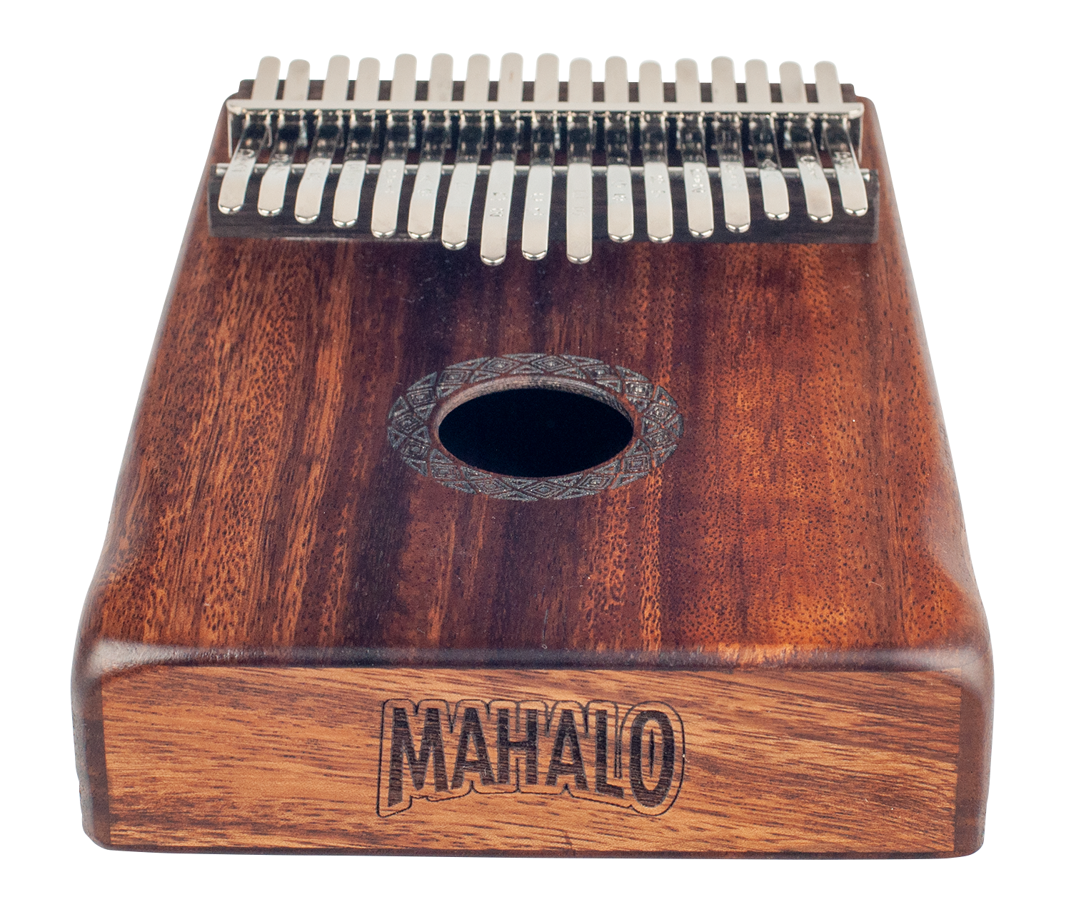 Mahalo Solid Trembesie Wood Traditional African Landscape Kalimba