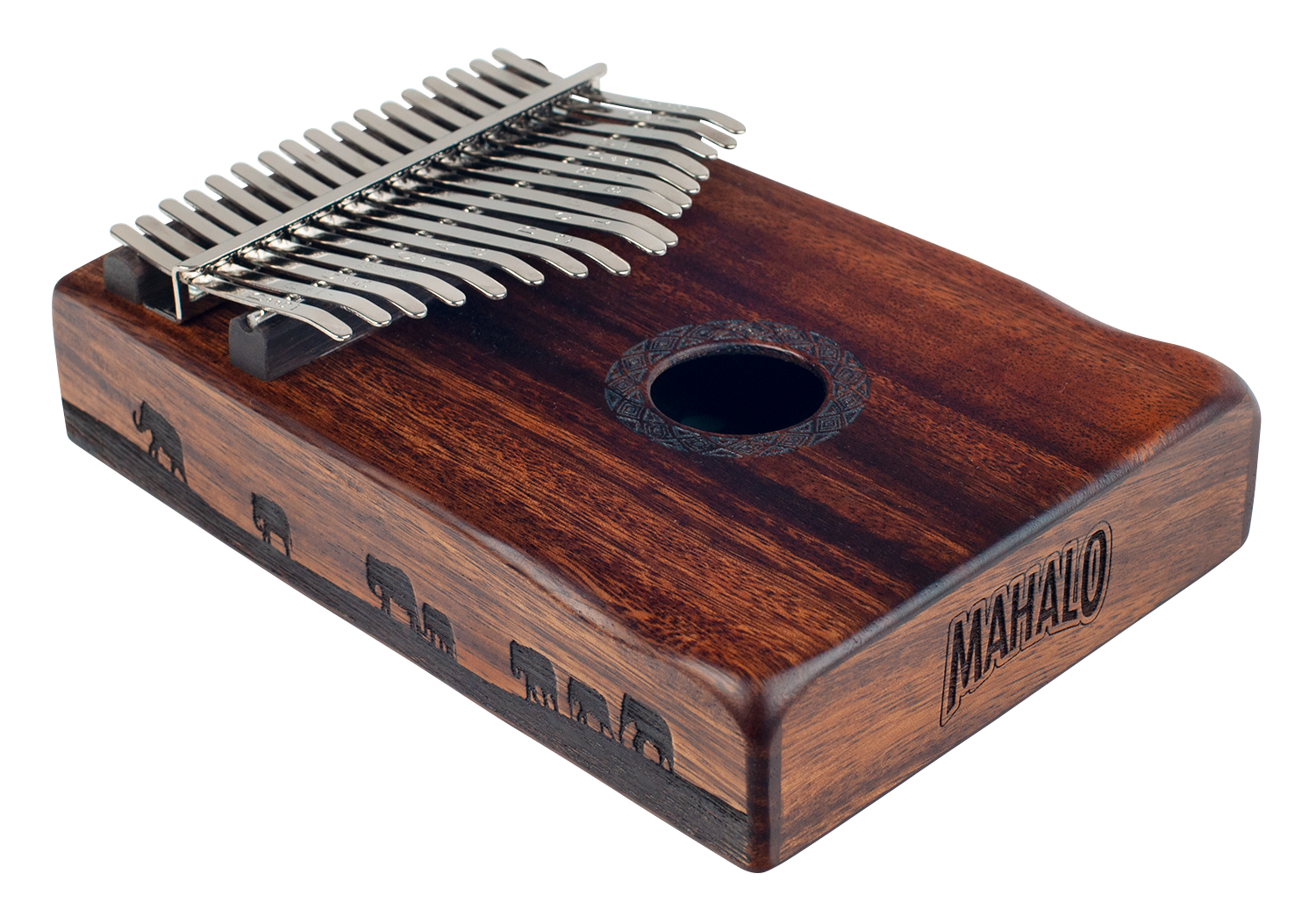 Mahalo Solid Trembesie Wood Traditional African Landscape Kalimba