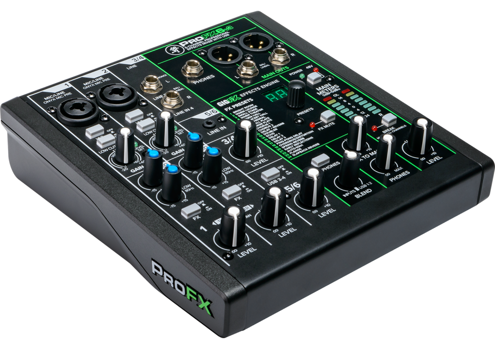 Mackie ProFX6 V3 6-Channel Professional Effects Mixer with USB