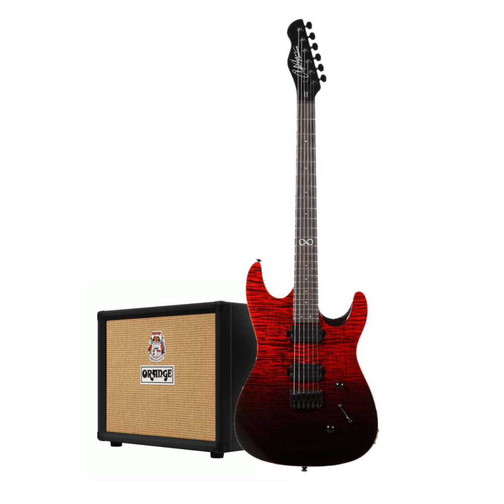 Chapman ML1 Modern Electric Guitar with Super Crush 100 Combo Amplifier in Black - Black Blood