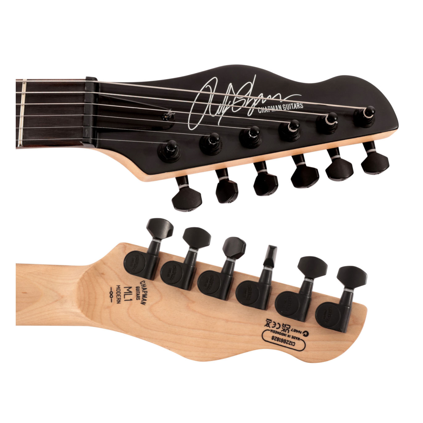 Chapman ML1 Modern Baritone Electric Guitar in Slate Black Satin