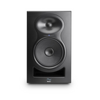 Kali Audio MM-6 active studio monitor speaker with black enclosure and front-facing controls for professional audio monitoring.