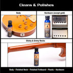 Music Nomad MN101 guitar polish in a bottle, designed for cleaning and shining acoustic and electric guitars, part of guitar accessories.