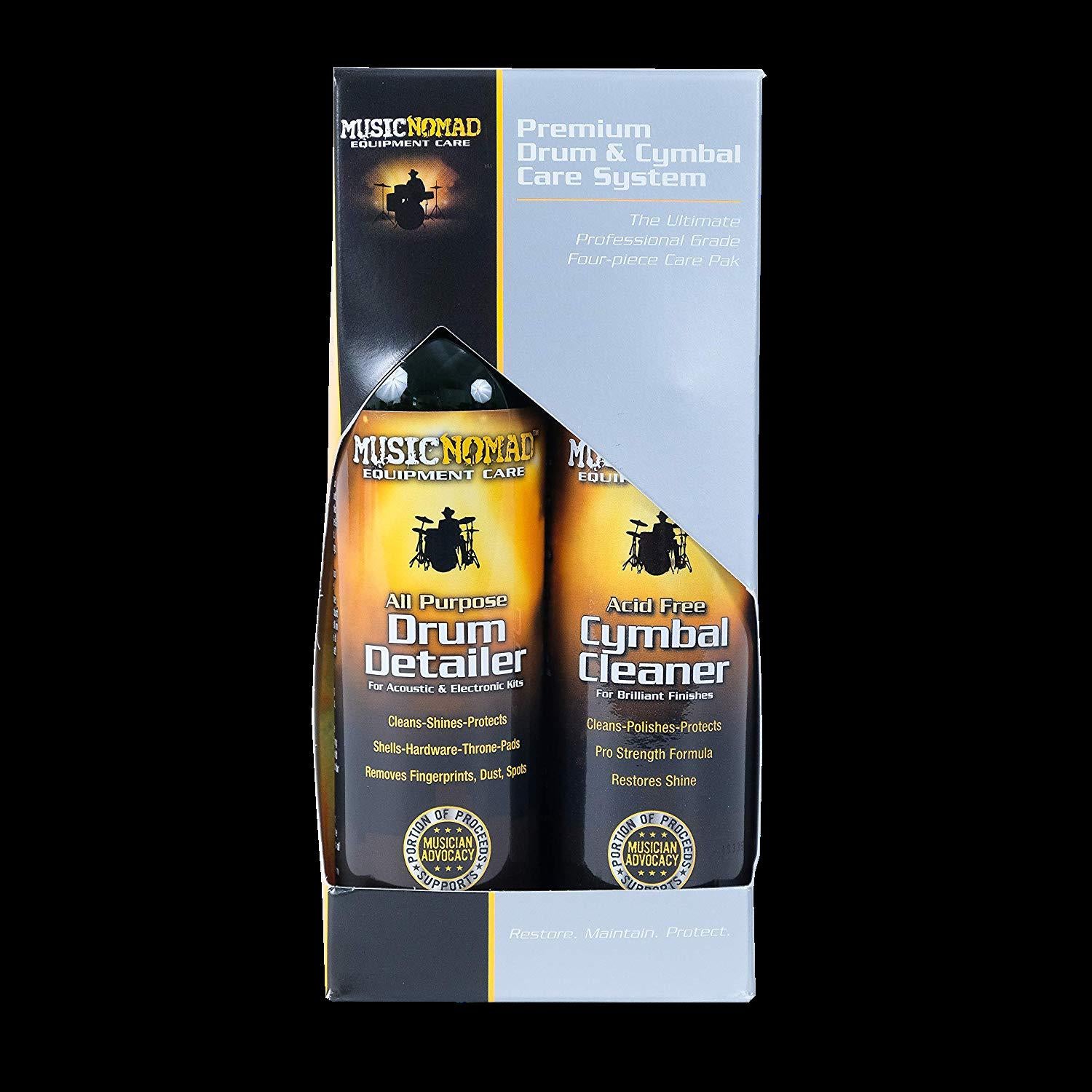 Music Nomad MN112 Premium Drum and Cymbal Care Kit 4-Piece