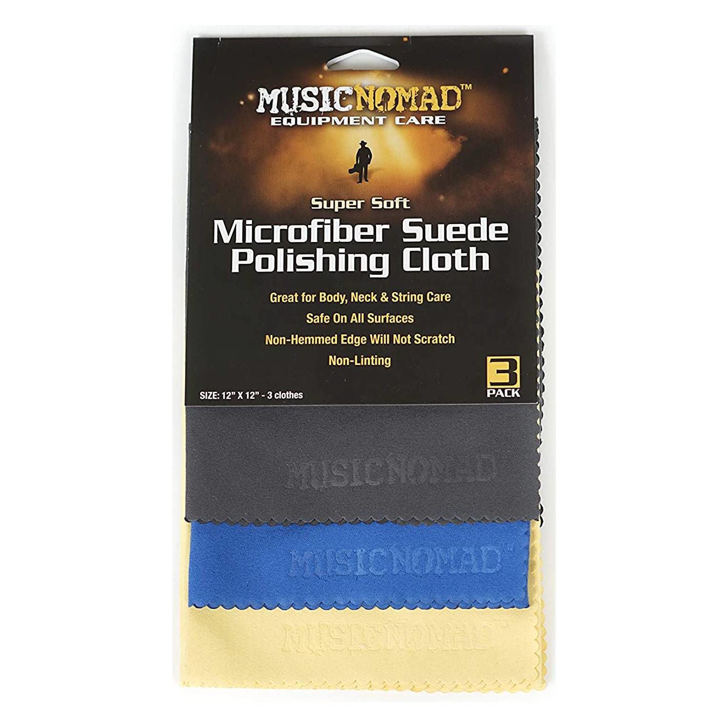 Music Nomad MN203 Super Soft Microfiber Suede Polishing Cloth (3 Pack)