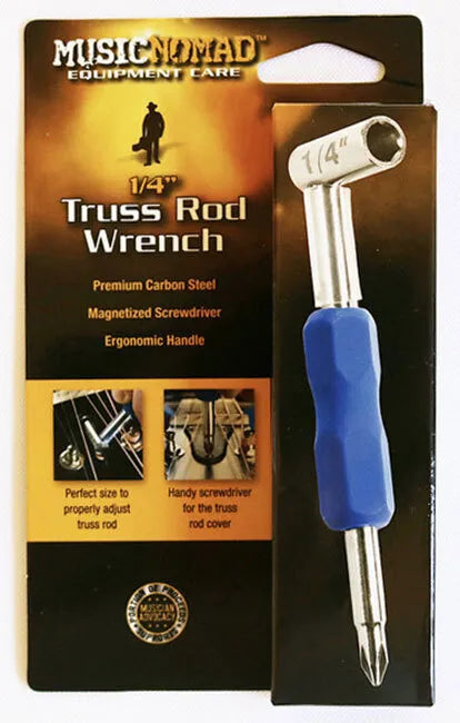 Music Nomad Premium 1/4 Truss Rod Wrench with Magnetized Screwdriver