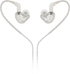 Behringer MO240-CL Pro in-ear studio headphones with clear ear tips, designed for accurate sound monitoring.