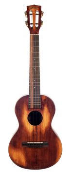 Mahalo Historic Series Tenor Ukulele with natural wood finish, front view showcasing the Mahalo brand and classic design.