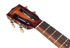 Mahalo Historic Series Tenor Ukulele headstock showing tuning pegs and brand logo on a wooden ukulele neck.