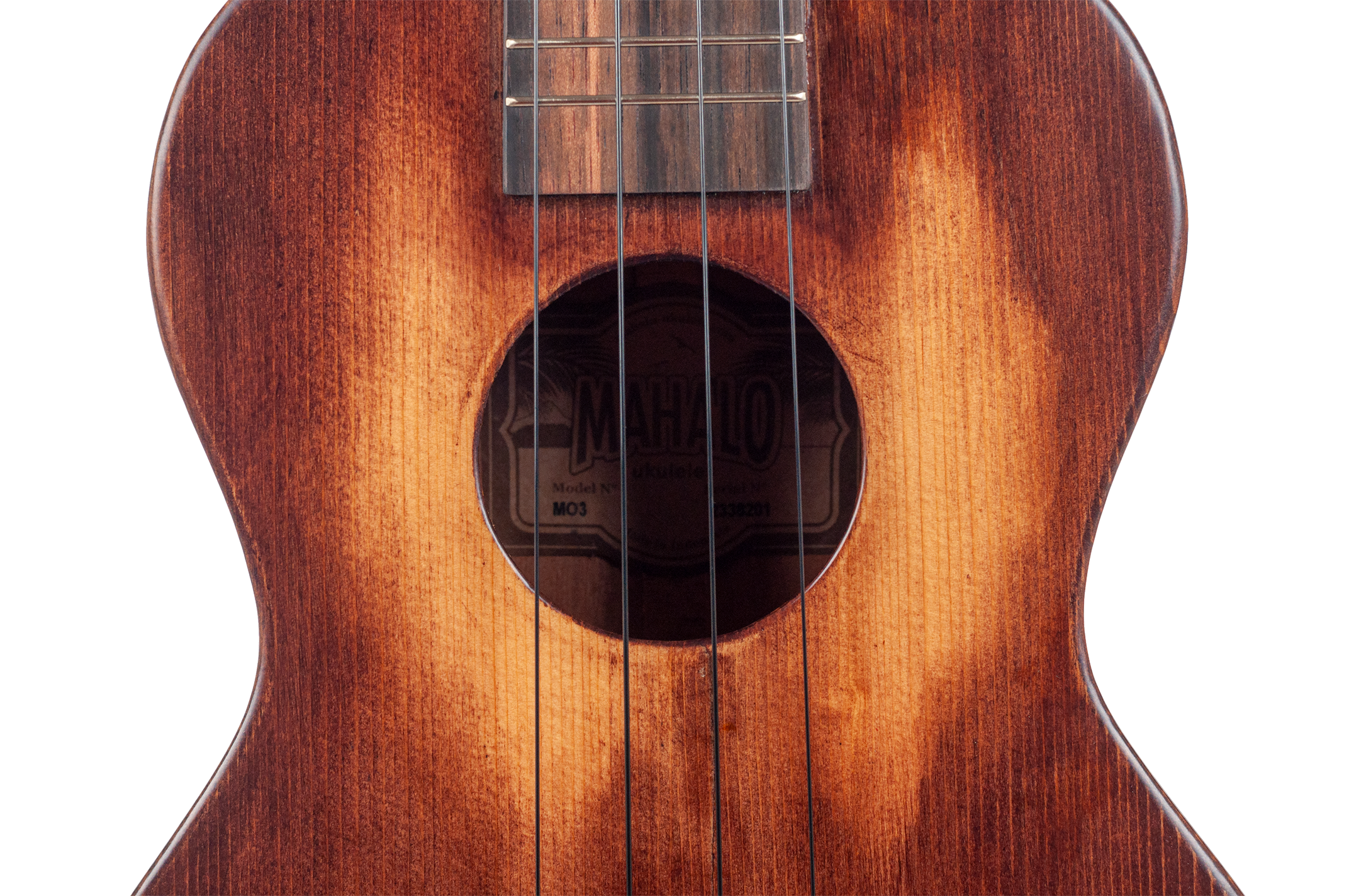 Mahalo Historic Series Tenor Ukulele with soundhole, showcasing its wood finish and classic design.