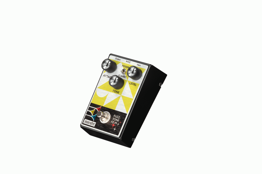 Maestro Fuzz-Tone FZ-M guitar effects pedal with single footswitch and control knobs, designed for electric guitar distortion.
