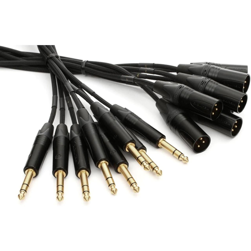 Mogami Gold 8x 1/4 TRS Jack to Male XLR Snake Loom Cable - 10 Foot