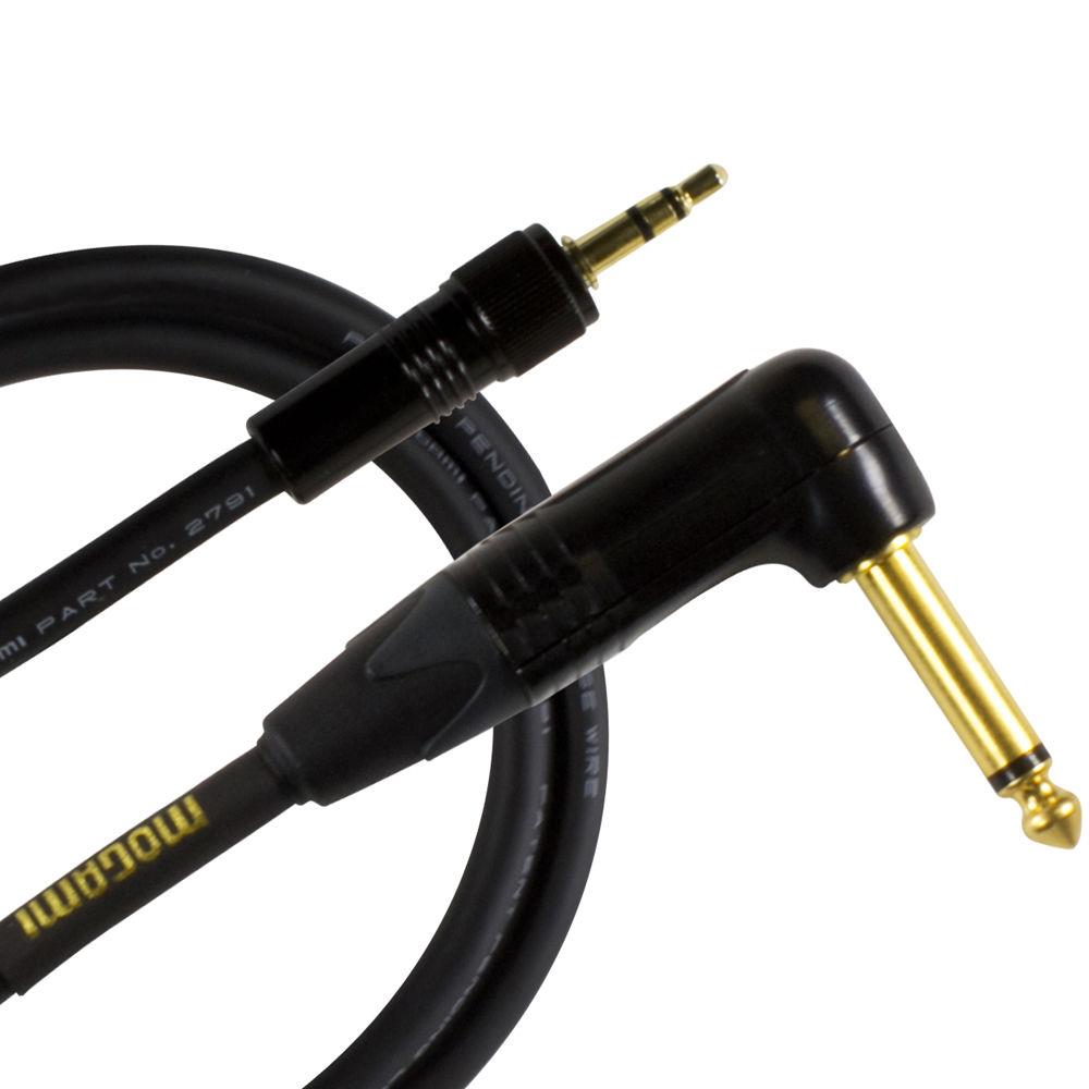 Mogami Gold Wireless Belt Pack Cable 3.5mm TRS Locking Jack to 1/4 TS Jack