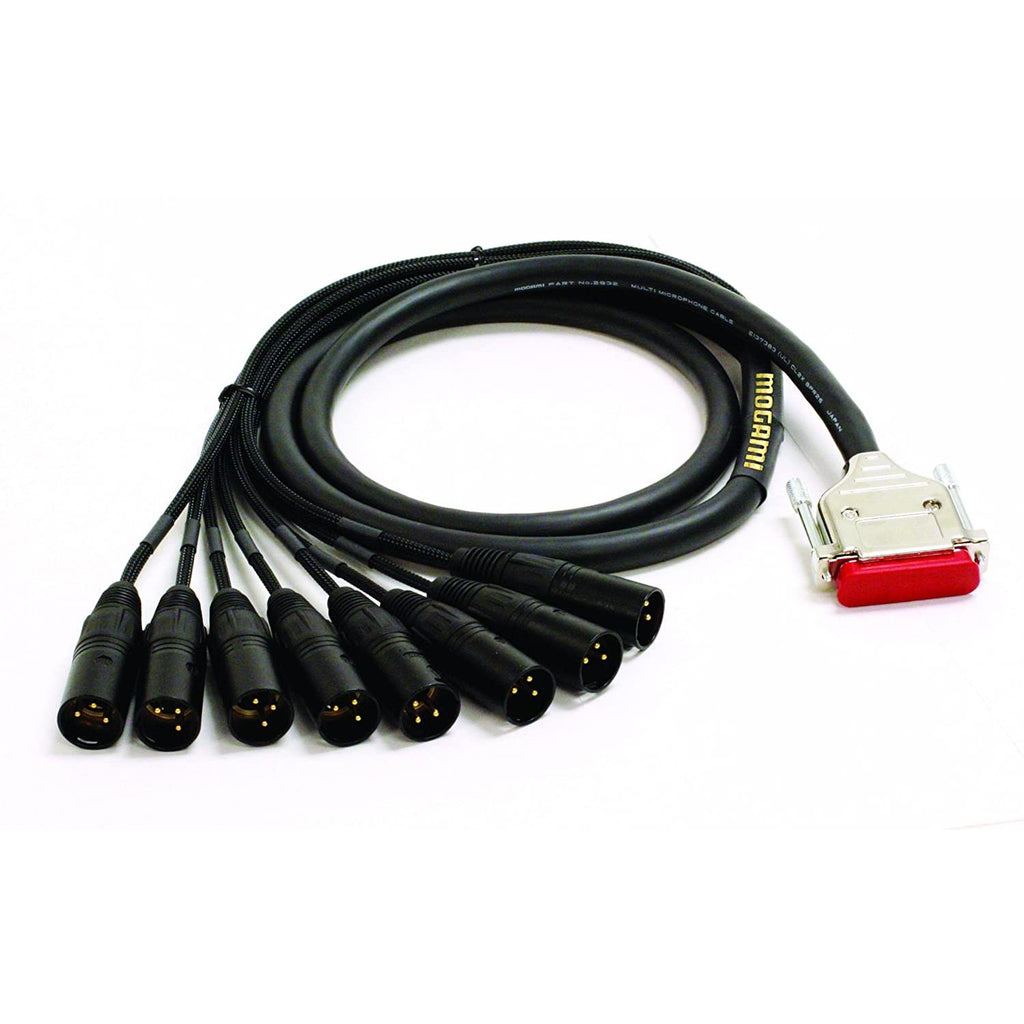 Mogami Gold DB25 to 8x Male XLR Cable - 2 Foot