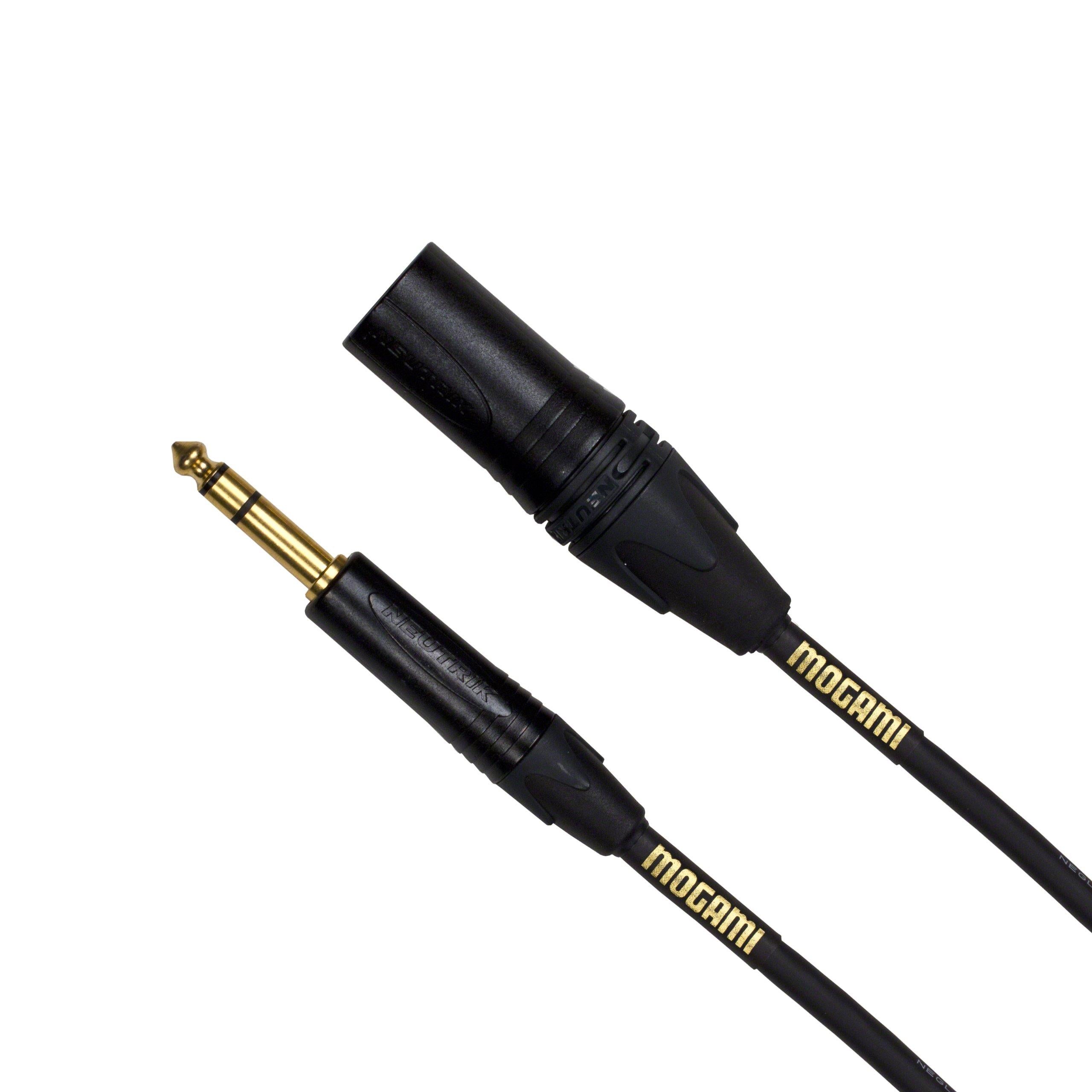 Mogami Gold 1/4 TRS Jack to Male XLR Cable - 10 Foot