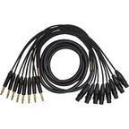 Mogami Gold 8x 1/4 TRS Jack to Female XLR Snake Loom Cable - 10 Foot