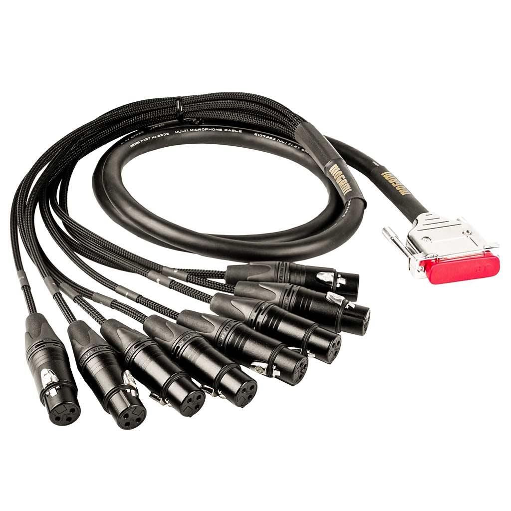Mogami Gold DB25 to 8x Female XLR Cable - 3 Foot