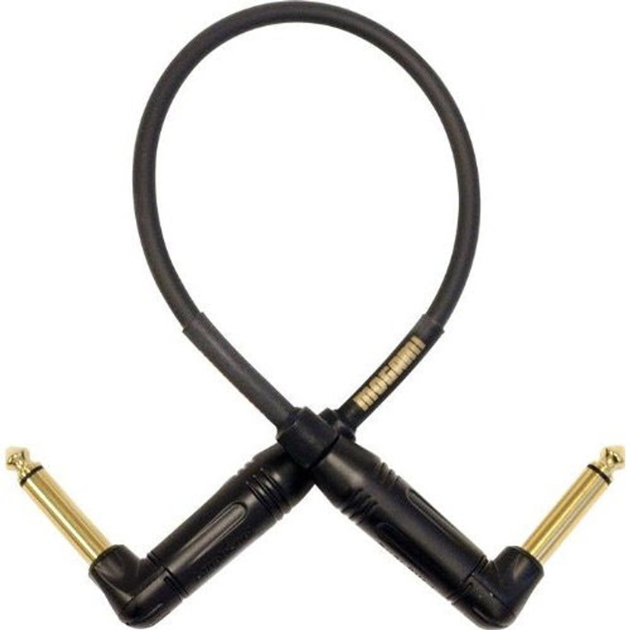 Mogami Gold Right Angle to Right Angle Jack Pedal Accessory Cable - 10 Inch