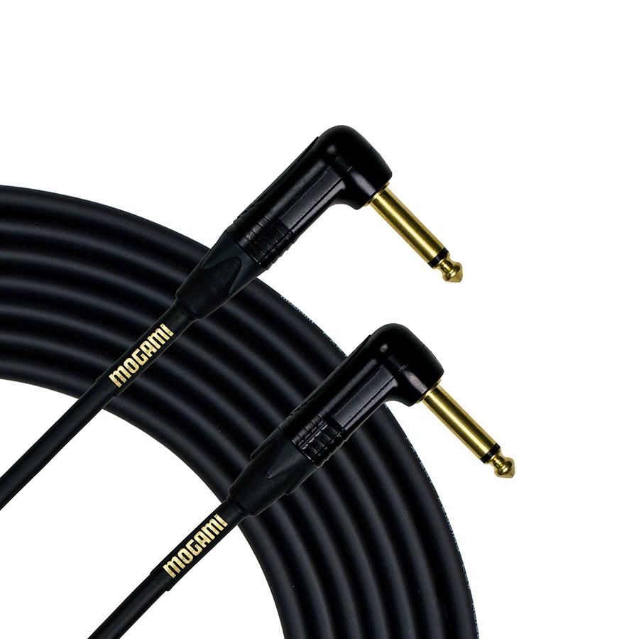 Mogami Gold Right Angle to Right Angle Jack Instrument Cable - 3 Foot