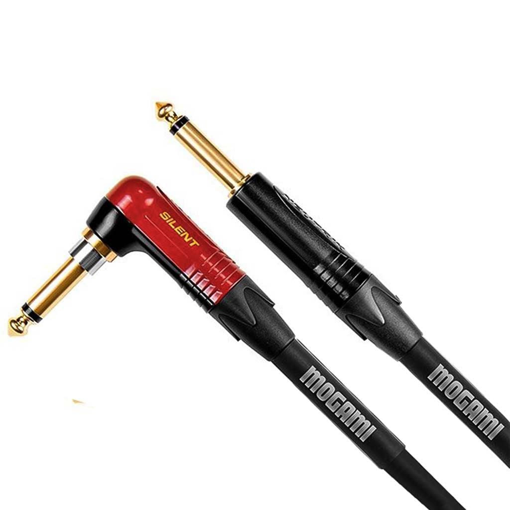 Mogami Platinum Right Angle Silent Jack Guitar Cable - 20 Foot